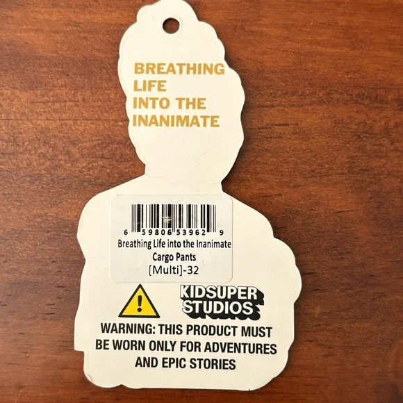 RARE KidSuper “Breathing Life into the Inanimate” Print Silky Cargo Pants - Picture 13 of 16